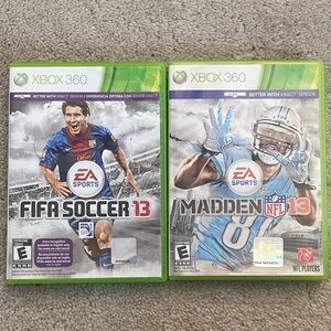 FIFA Soccer 13 and Madden NFL 13 for Xbox 360